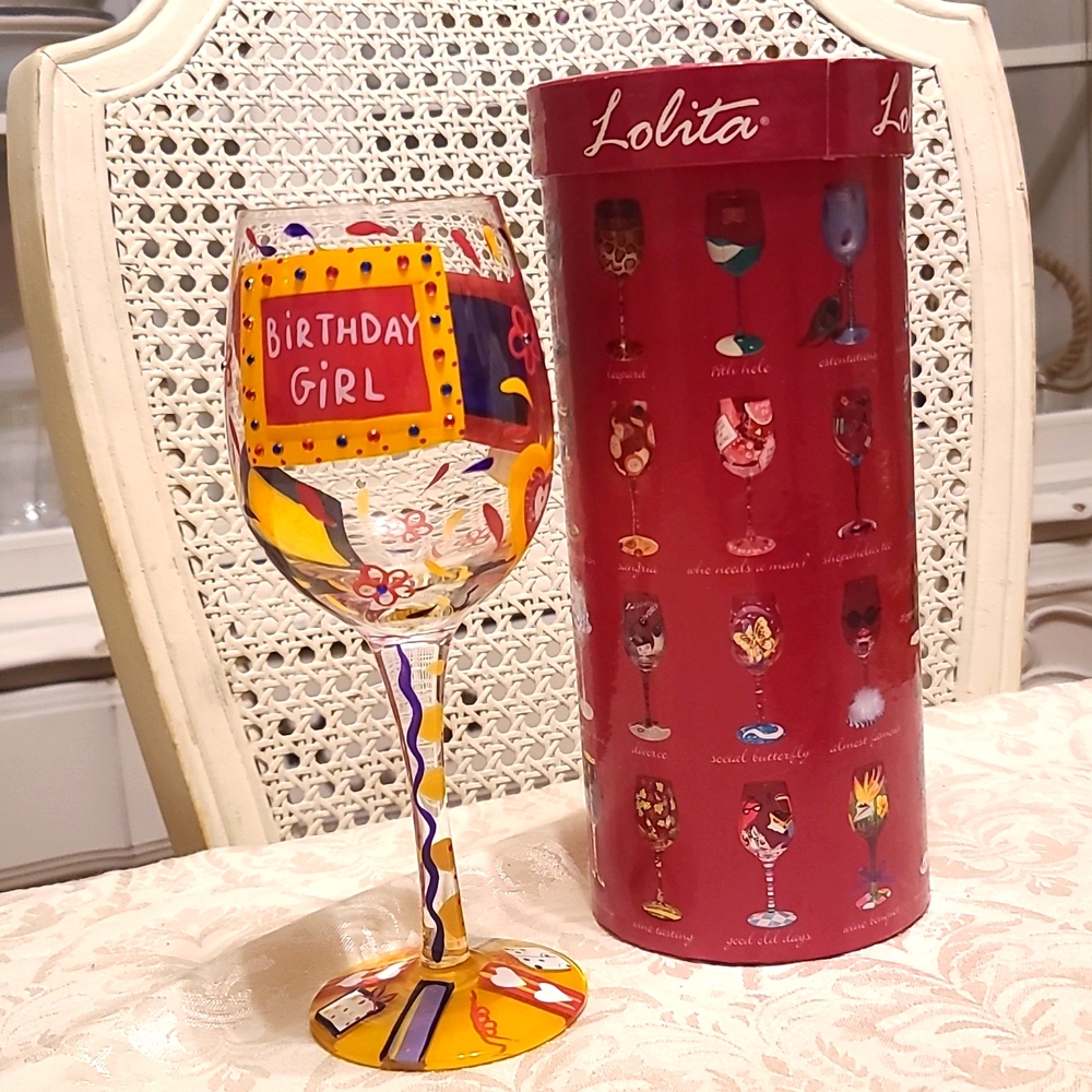 Lolita, The wine collection, "birthday girl" wine glass